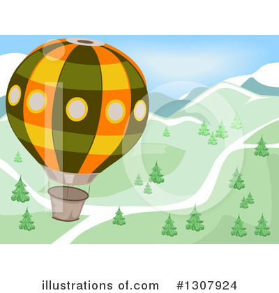 Royalty-Free (RF) Hot Air Balloon Clipart Illustration by BNP Design Studio - Stock Sample #1307924