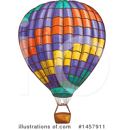 Royalty-Free (RF) Hot Air Balloon Clipart Illustration by Vector Tradition SM - Stock Sample #1457911