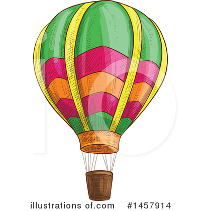 Royalty-Free (RF) Hot Air Balloon Clipart Illustration by Vector Tradition SM - Stock Sample #1457914