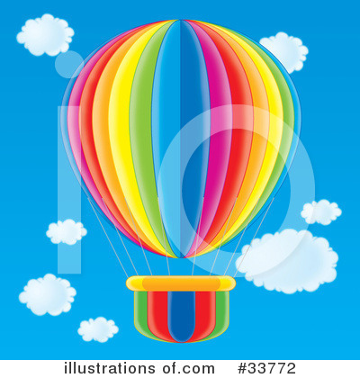 Royalty-Free (RF) Hot Air Balloon Clipart Illustration by Alex Bannykh - Stock Sample #33772