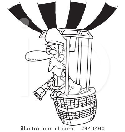 Royalty-Free (RF) Hot Air Balloon Clipart Illustration by toonaday - Stock Sample #440460