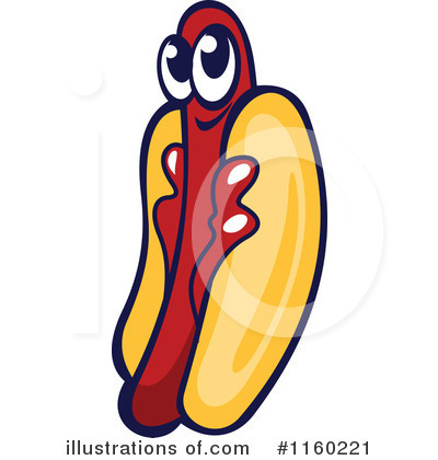 Royalty-Free (RF) Hot Dog Clipart Illustration by Vector Tradition SM - Stock Sample #1160221