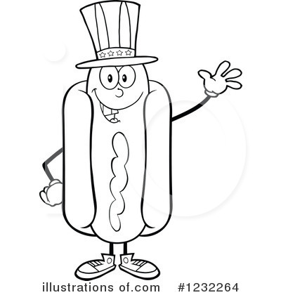 Royalty-Free (RF) Hot Dog Clipart Illustration by Hit Toon - Stock Sample #1232264
