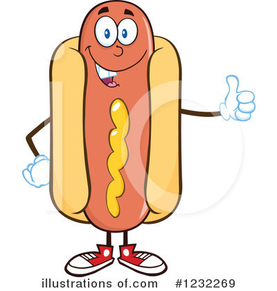 Royalty-Free (RF) Hot Dog Clipart Illustration by Hit Toon - Stock Sample #1232269