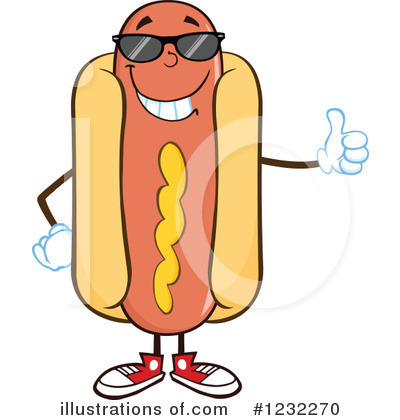 Royalty-Free (RF) Hot Dog Clipart Illustration by Hit Toon - Stock Sample #1232270