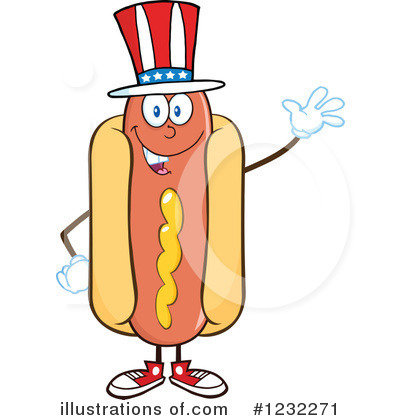 Royalty-Free (RF) Hot Dog Clipart Illustration by Hit Toon - Stock Sample #1232271