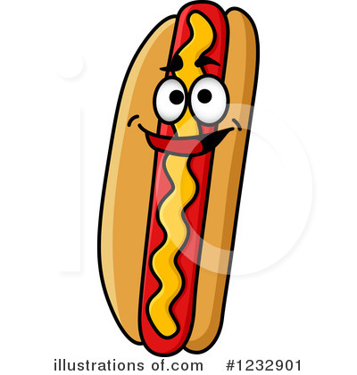 Royalty-Free (RF) Hot Dog Clipart Illustration by Vector Tradition SM - Stock Sample #1232901