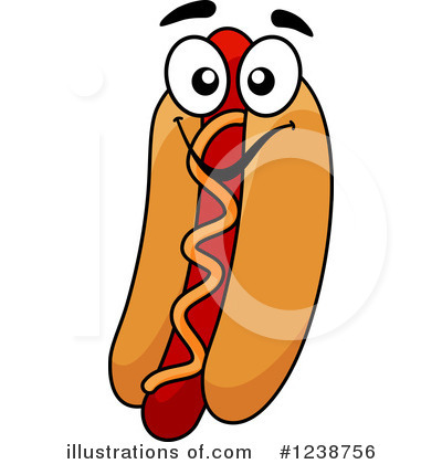 Royalty-Free (RF) Hot Dog Clipart Illustration by Vector Tradition SM - Stock Sample #1238756