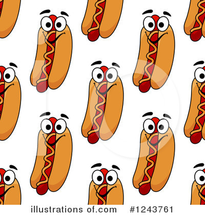 Royalty-Free (RF) Hot Dog Clipart Illustration by Vector Tradition SM - Stock Sample #1243761