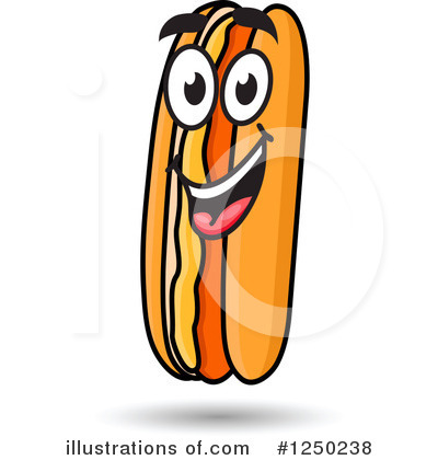 Royalty-Free (RF) Hot Dog Clipart Illustration by Vector Tradition SM - Stock Sample #1250238