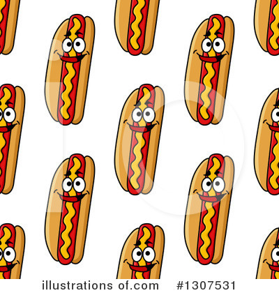 Royalty-Free (RF) Hot Dog Clipart Illustration by Vector Tradition SM - Stock Sample #1307531