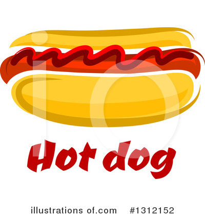 Royalty-Free (RF) Hot Dog Clipart Illustration by Vector Tradition SM - Stock Sample #1312152