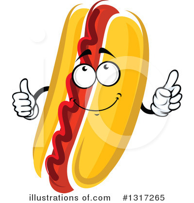 Royalty-Free (RF) Hot Dog Clipart Illustration by Vector Tradition SM - Stock Sample #1317265