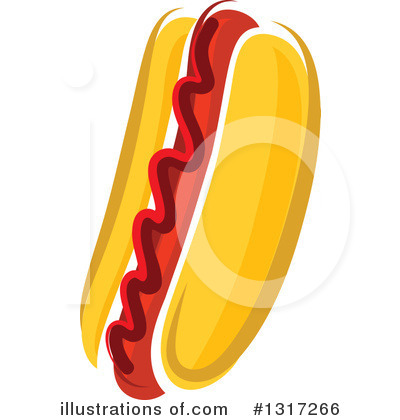 Royalty-Free (RF) Hot Dog Clipart Illustration by Vector Tradition SM - Stock Sample #1317266