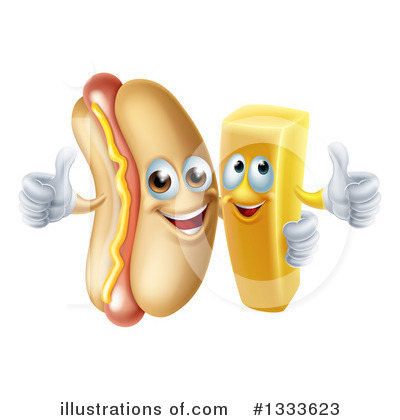 Hot Dogs Clipart #1333623 by AtStockIllustration