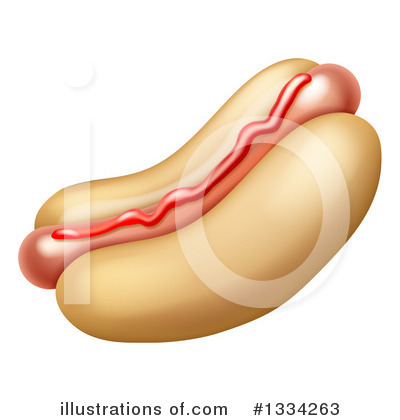 Royalty-Free (RF) Hot Dog Clipart Illustration by AtStockIllustration - Stock Sample #1334263