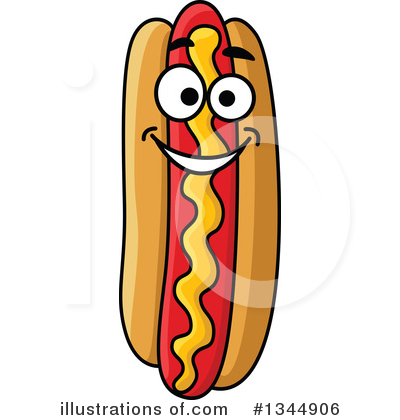 Royalty-Free (RF) Hot Dog Clipart Illustration by Vector Tradition SM - Stock Sample #1344906