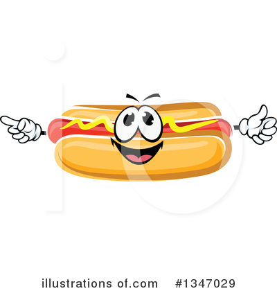 Royalty-Free (RF) Hot Dog Clipart Illustration by Vector Tradition SM - Stock Sample #1347029