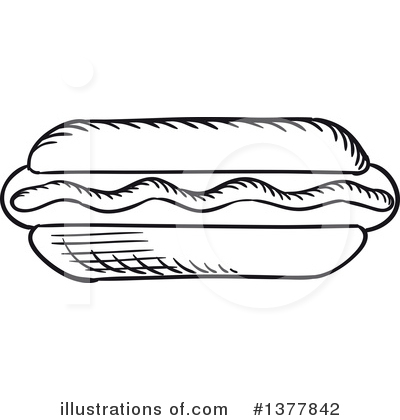 Royalty-Free (RF) Hot Dog Clipart Illustration by Vector Tradition SM - Stock Sample #1377842
