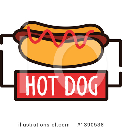 Royalty-Free (RF) Hot Dog Clipart Illustration by Vector Tradition SM - Stock Sample #1390538