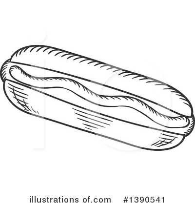 Royalty-Free (RF) Hot Dog Clipart Illustration by Vector Tradition SM - Stock Sample #1390541