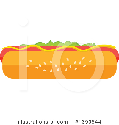Royalty-Free (RF) Hot Dog Clipart Illustration by Vector Tradition SM - Stock Sample #1390544