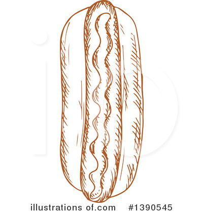 Royalty-Free (RF) Hot Dog Clipart Illustration by Vector Tradition SM - Stock Sample #1390545