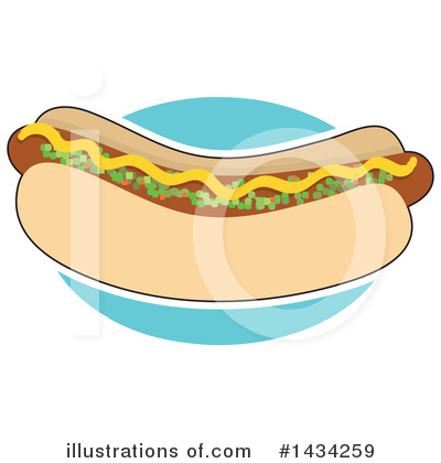 Hot Dog Clipart #1434259 by Maria Bell