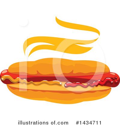 Royalty-Free (RF) Hot Dog Clipart Illustration by Vector Tradition SM - Stock Sample #1434711
