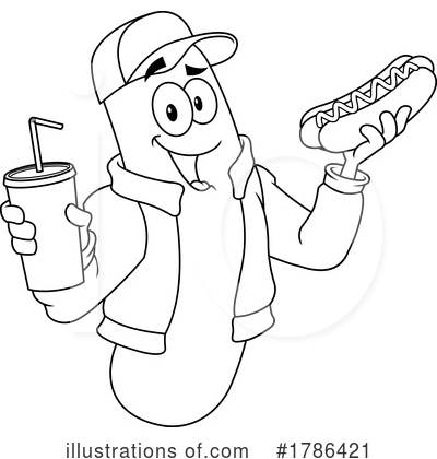 Royalty-Free (RF) Hot Dog Clipart Illustration by Hit Toon - Stock Sample #1786421