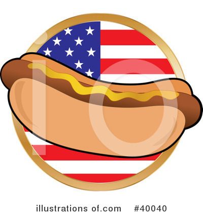 Royalty-Free (RF) Hot Dog Clipart Illustration by Maria Bell - Stock Sample #40040