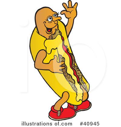 Royalty-Free (RF) Hot Dog Clipart Illustration by Snowy - Stock Sample #40945