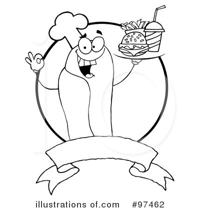 Royalty-Free (RF) Hot Dog Clipart Illustration by Hit Toon - Stock Sample #97462