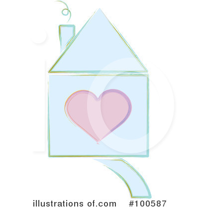 Royalty-Free (RF) House Clipart Illustration by Pams Clipart - Stock Sample #100587