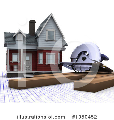 Royalty-Free (RF) House Clipart Illustration by KJ Pargeter - Stock Sample #1050452