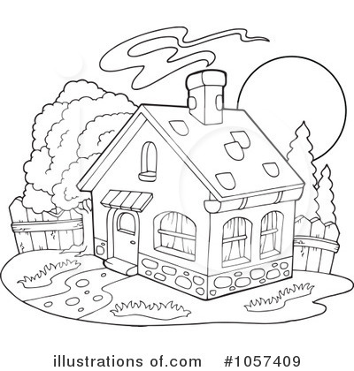 Royalty-Free (RF) House Clipart Illustration by visekart - Stock Sample #1057409