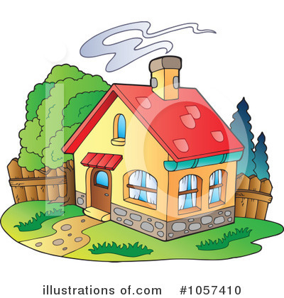 Royalty-Free (RF) House Clipart Illustration by visekart - Stock Sample #1057410