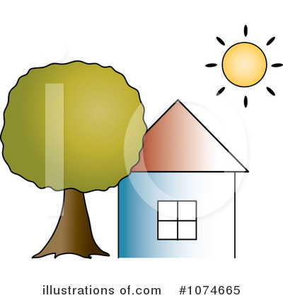 Royalty-Free (RF) House Clipart Illustration by Pams Clipart - Stock Sample #1074665