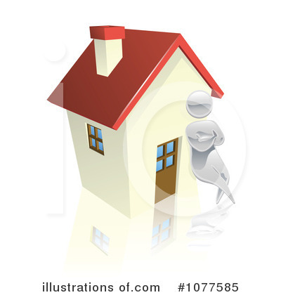 Royalty-Free (RF) House Clipart Illustration by AtStockIllustration - Stock Sample #1077585