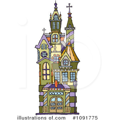 Royalty-Free (RF) House Clipart Illustration by Steve Klinkel - Stock Sample #1091775