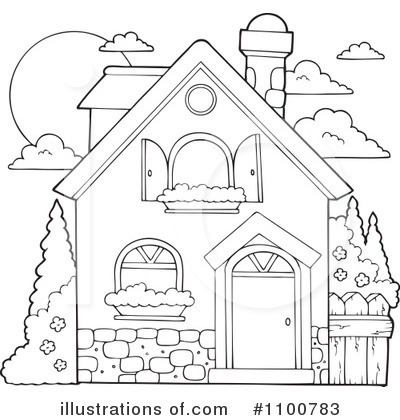 Royalty-Free (RF) House Clipart Illustration by visekart - Stock Sample #1100783