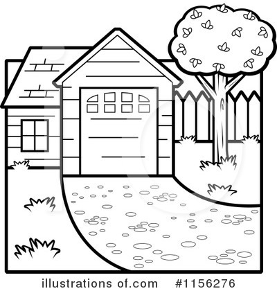 Royalty-Free (RF) House Clipart Illustration by Cory Thoman - Stock Sample #1156276