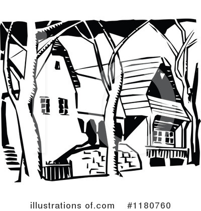 Royalty-Free (RF) House Clipart Illustration by Prawny Vintage - Stock Sample #1180760