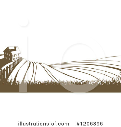 Farm House Clipart #1206896 by AtStockIllustration