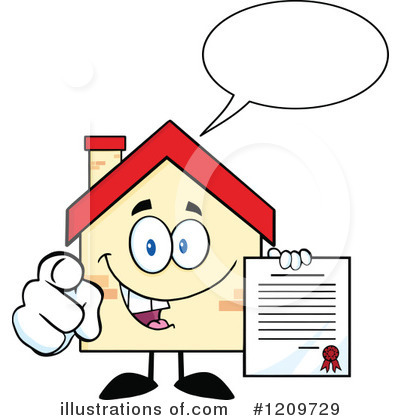 Royalty-Free (RF) House Clipart Illustration by Hit Toon - Stock Sample #1209729
