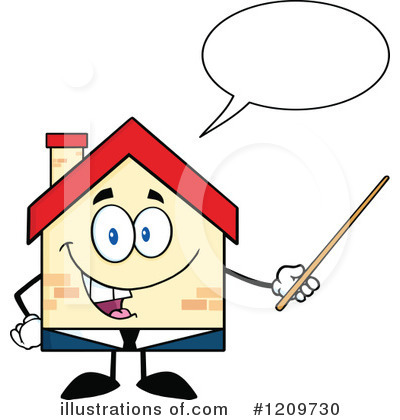 Royalty-Free (RF) House Clipart Illustration by Hit Toon - Stock Sample #1209730