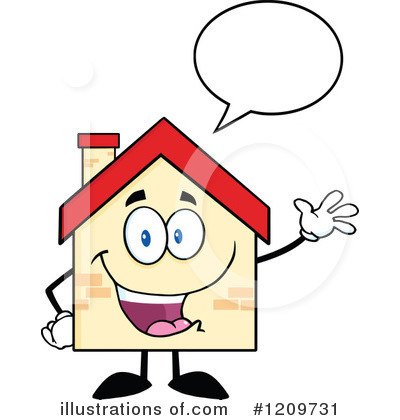 Royalty-Free (RF) House Clipart Illustration by Hit Toon - Stock Sample #1209731