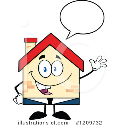 Royalty-Free (RF) House Clipart Illustration by Hit Toon - Stock Sample #1209732