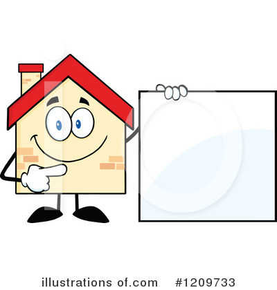 Royalty-Free (RF) House Clipart Illustration by Hit Toon - Stock Sample #1209733