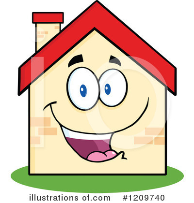 Royalty-Free (RF) House Clipart Illustration by Hit Toon - Stock Sample #1209740